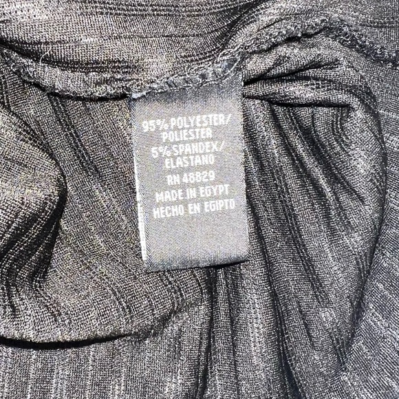 Elegant Black Button-Up Women's Top - Picture 4 of 4